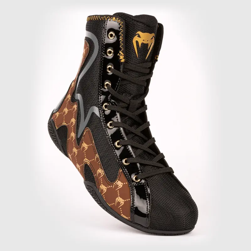 Chaussures de Boxe Venum Elite Evo Monogram - Noir/Marron