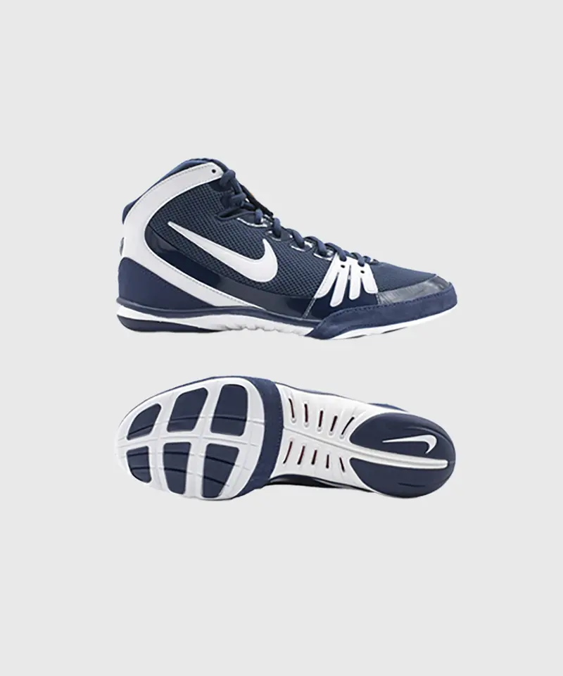 Chaussures De Lutte Nike Freek - Bleu Marine/Blanc