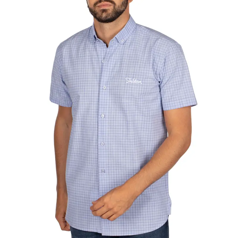 Chemise carreaux denim
