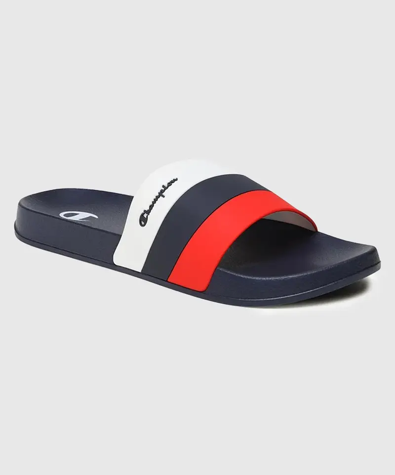 Claquettes Champion Legacy - Bleu Marine/Blanc/Rouge