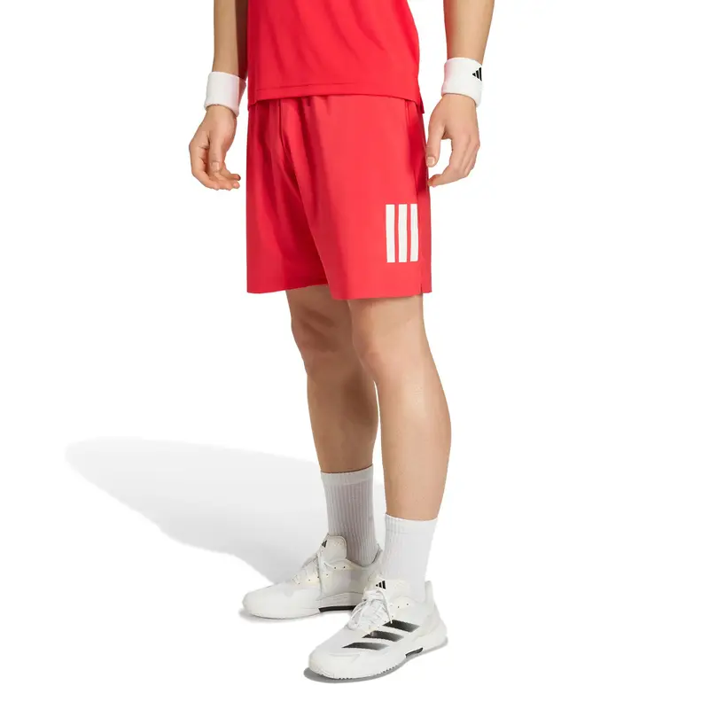 Club 3Stripes 7Inch Shorts Hommes - rouge, blanc