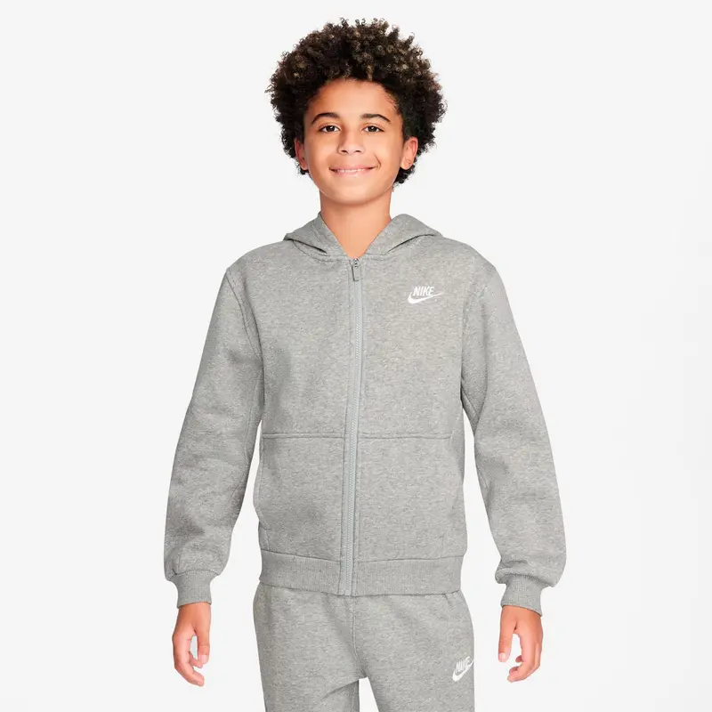 Club Fleece Full-Zip Gilet en coton Enfants - gris