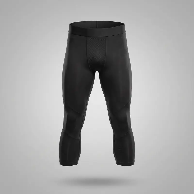Collant de Compression Homme 3/4 - Noir