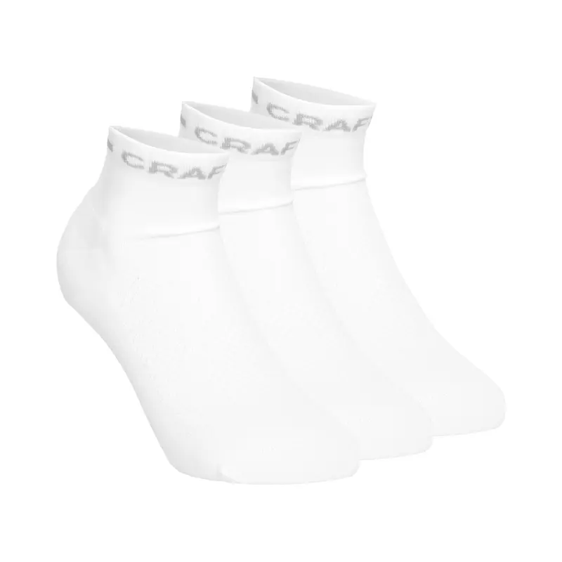 Core Dry Mid Chaussettes De Running Pack De 3-Blanc