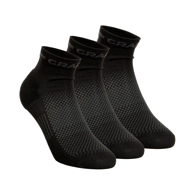 Core Dry Mid Chaussettes De Running Pack De 3-Noir