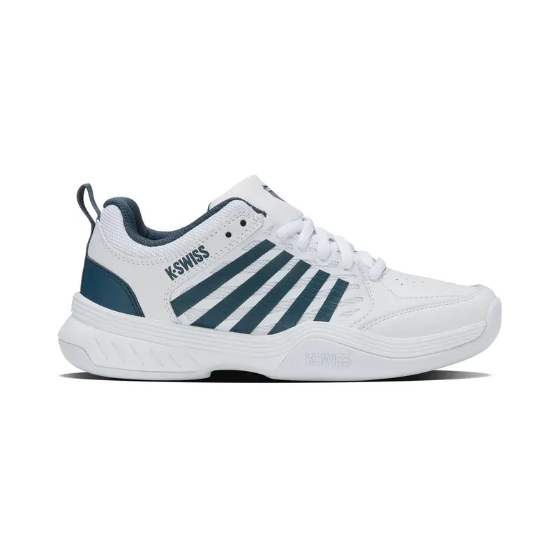 Court Express 2 Chaussure Moquette Enfants-Blanc,Bleu Petrol