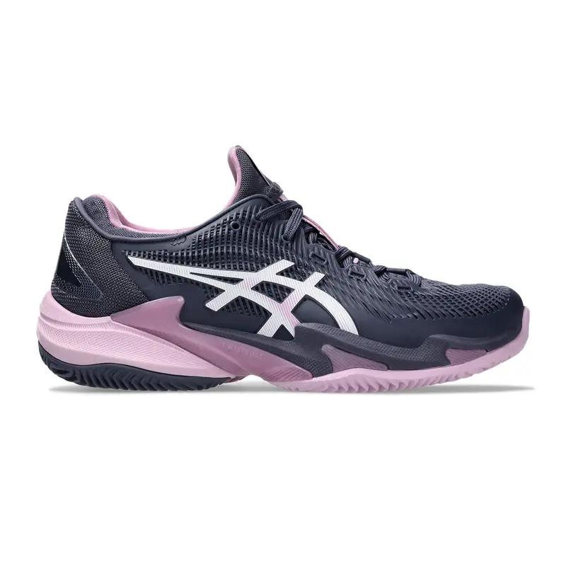 Court FF 3 Chaussure Terre Battue Femmes-Bleu Foncé,Rosé