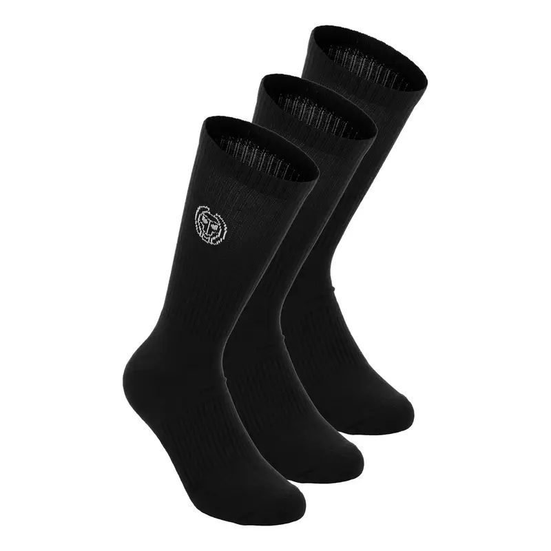 Crew Performance Chaussettes de tennis Pack de 3 -noir
