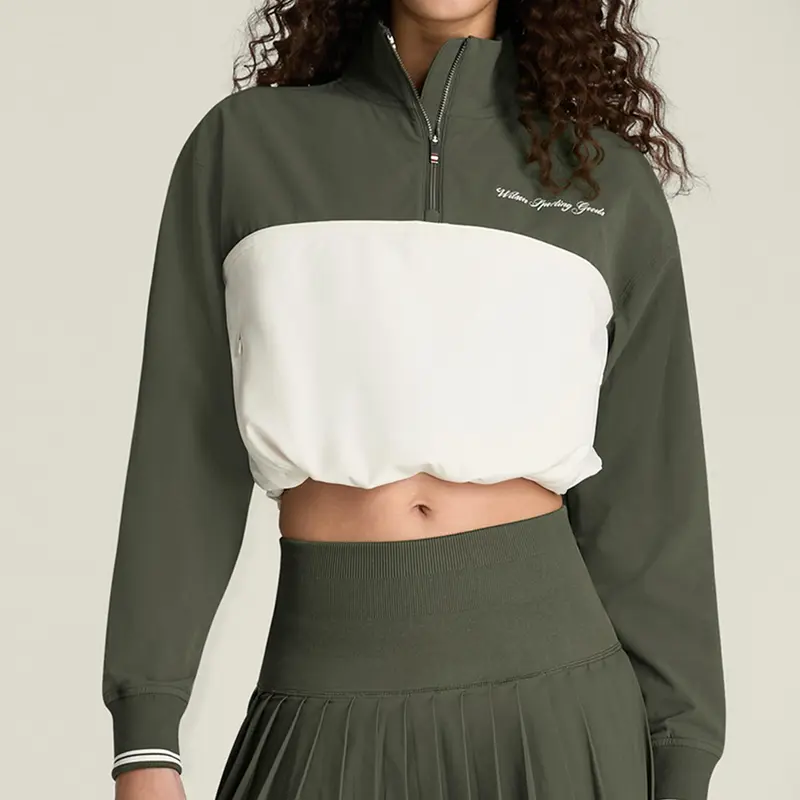 Davenport Woven Veste de survêtement Femmes-vert foncé