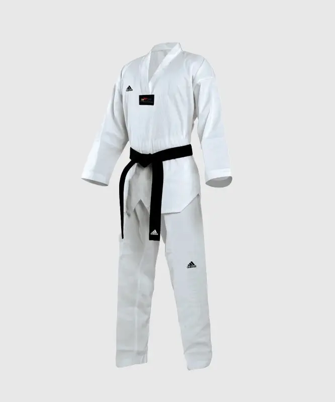 Dobok Taekwondo Adidas Champion II - Col Blanc - Blanc