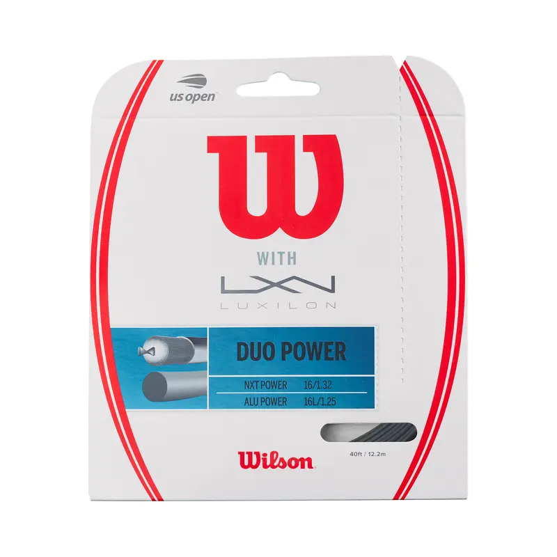 Duo Power (NXT Power + Alu Power) Cordage En Garniture 12,2m-Argent,Écru