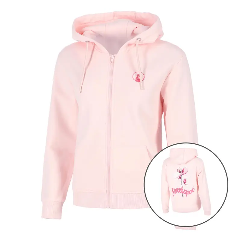 Endlessly Flower Zip Gilet En Coton Femmes-Rosé, Multicouleur