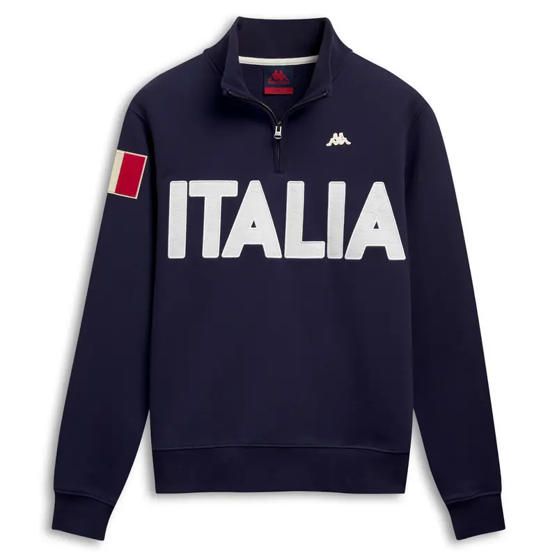 EROI HALF ZIP ITALIA - Fleece - Jumper - Man - Blue Marine