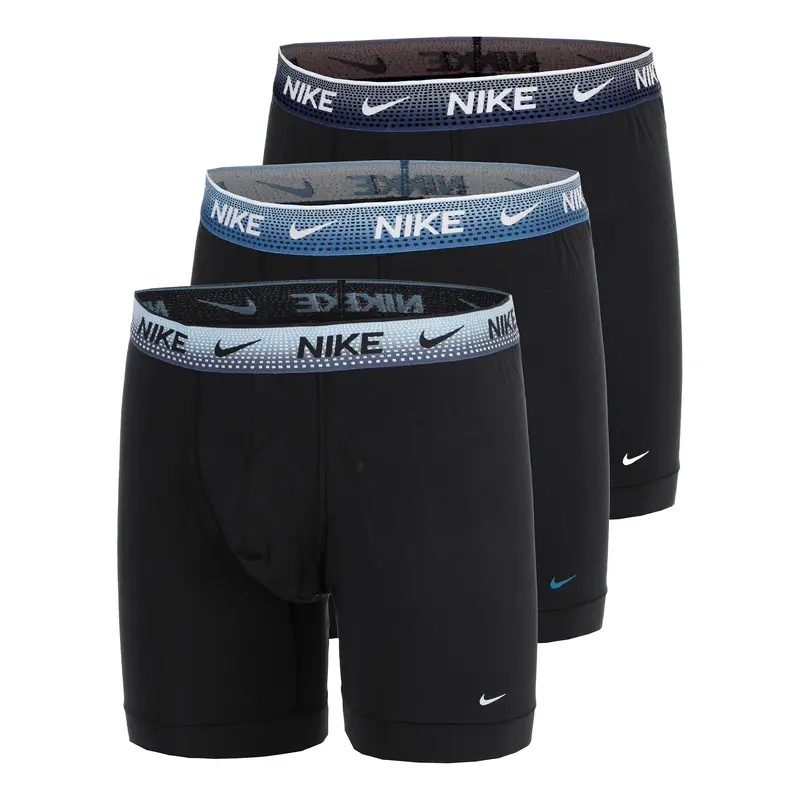 Essential Cotton Stretch Boxer Brief Caleçon - Pack de 3 Hommes-noir, bleu