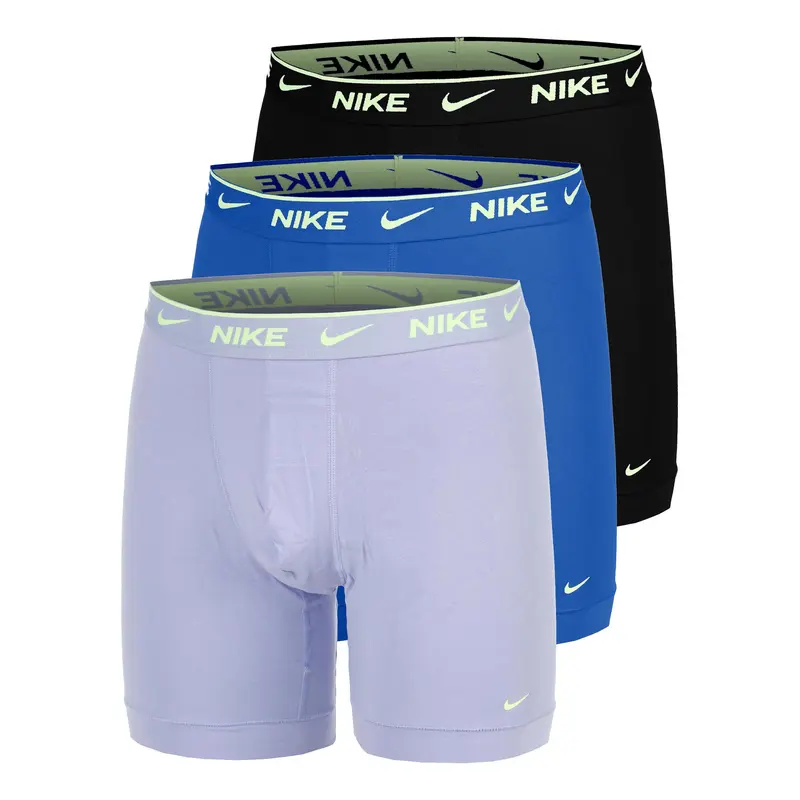 Essential Cotton Stretch Boxer Brief Caleçon - Pack de 3 Hommes-violet, bleu