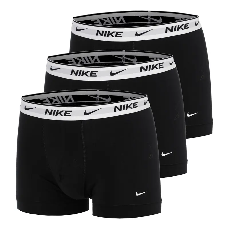 Essential Cotton Stretch Trunk Caleçon Pack de 3 Hommes - noir, blanc