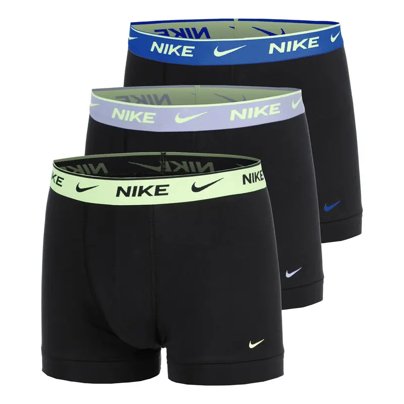 Essential Cotton Stretch Trunk Caleçon Pack de 3 Hommes - noir, turquoise