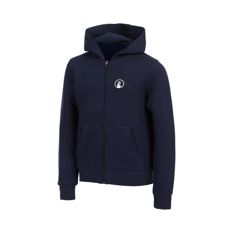 Essential Zip Gilet en coton Enfants - bleu foncé, blanc