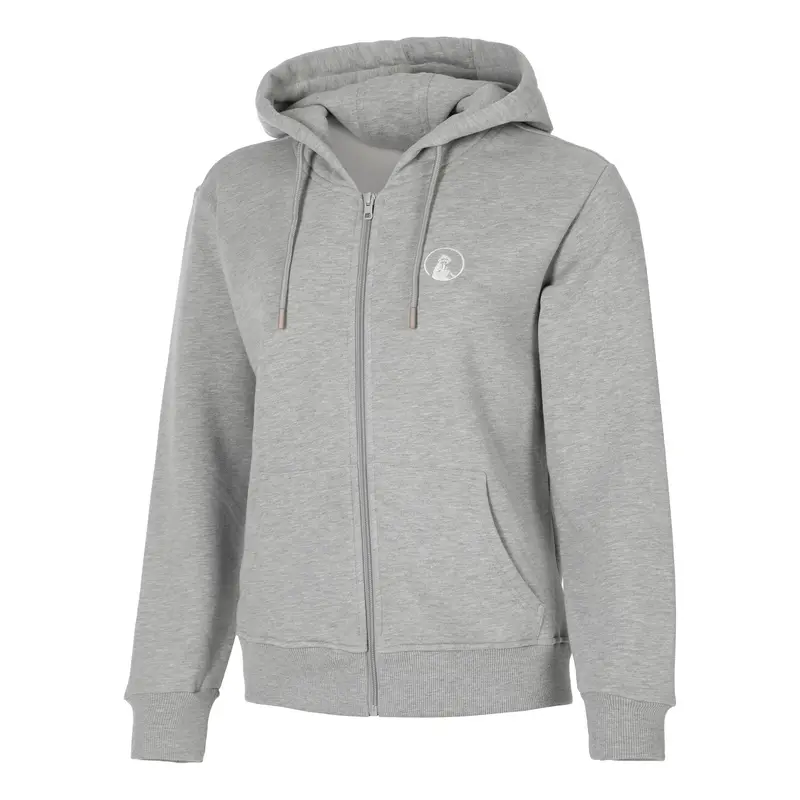 Essential Zip Gilet en coton Femmes-gris