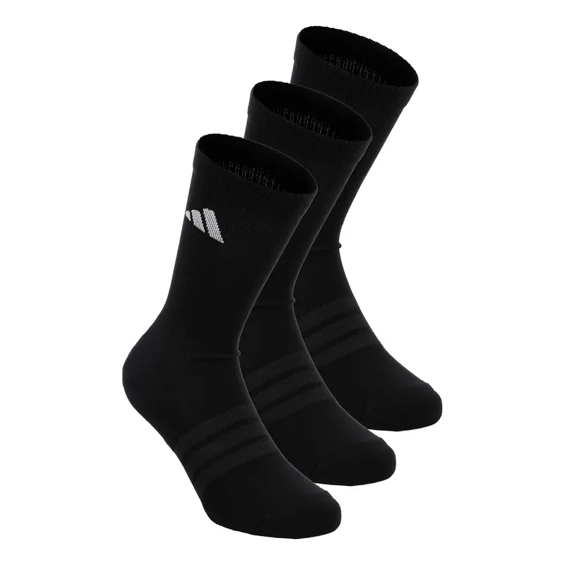 Essentials Crew 3P Chaussettes de tennis Unisex-noir