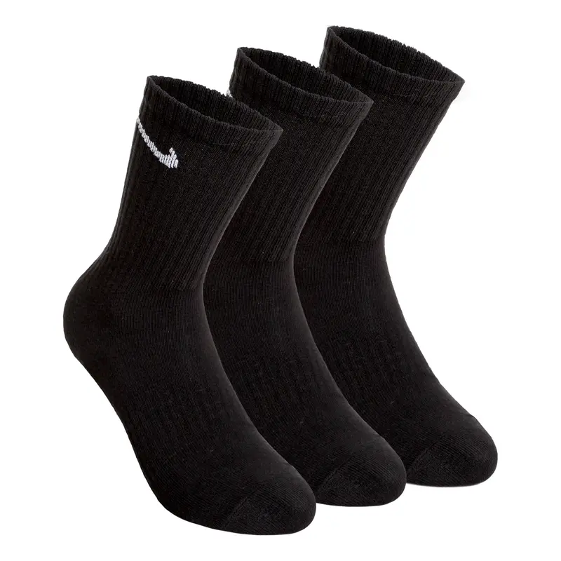 Everyday Cushioned Chaussettes de tennis Pack de 3 Unisex - noir