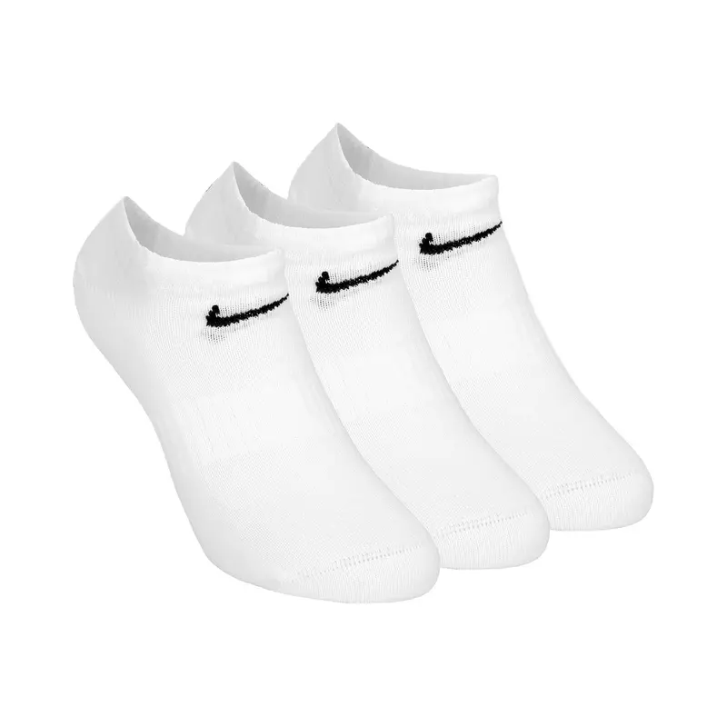 Everyday Lightweight No Show Chaussettes de tennis Pack de 3 Unisex - blanc, noir