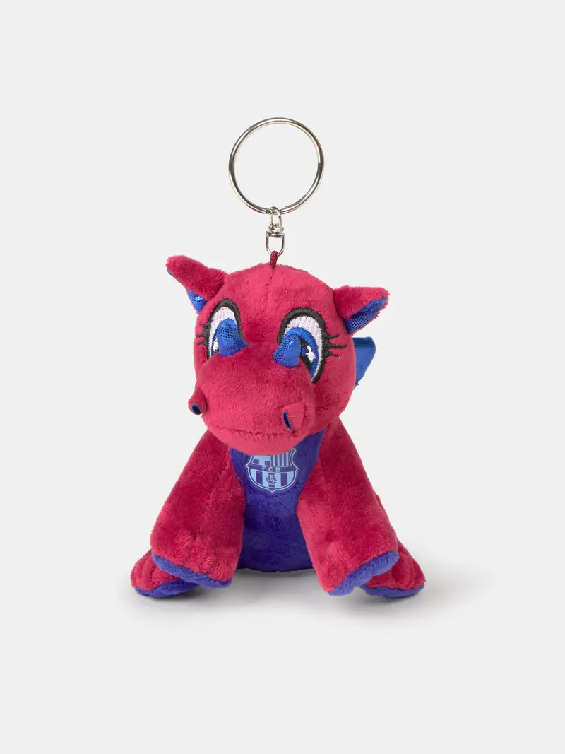 FC Barcelona Dragon Plush Keychain