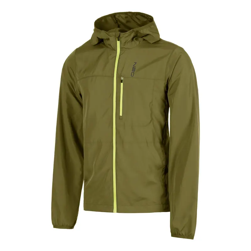 Feel the Vybe Fly Veste running Hommes-vert olive, jaune lemon