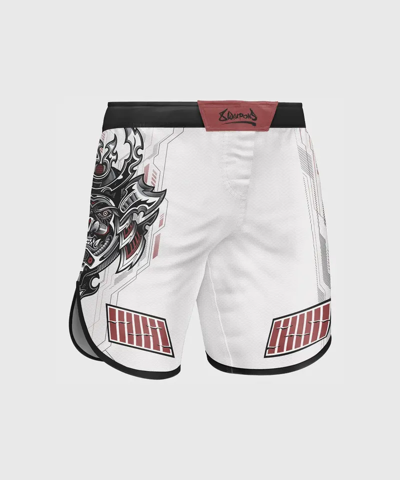Fightshort 8 Weapons Samurai 2.0 - Blanc/Rouge