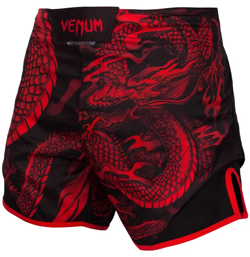 Fightshort court Venum Dragon's Flight - Noir/Rouge
