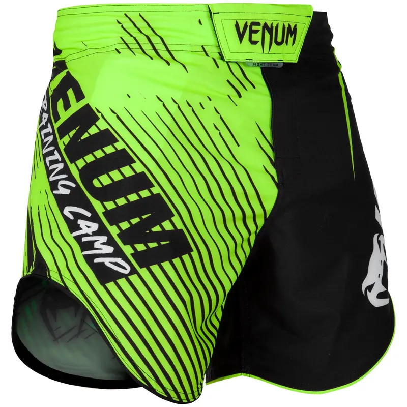Fightshort court Venum Training Camp 2.0 - Noir/Jaune Fluo