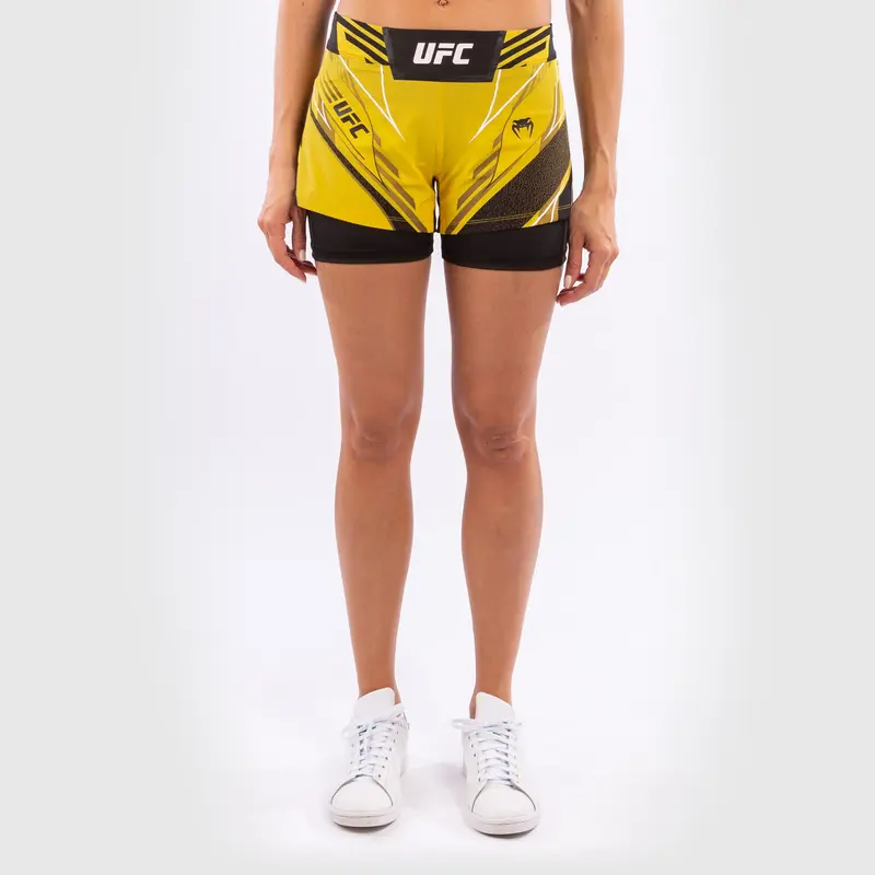 Fightshort Femme UFC Venum Authentic Fight Night - Coupe Courte - Jaune