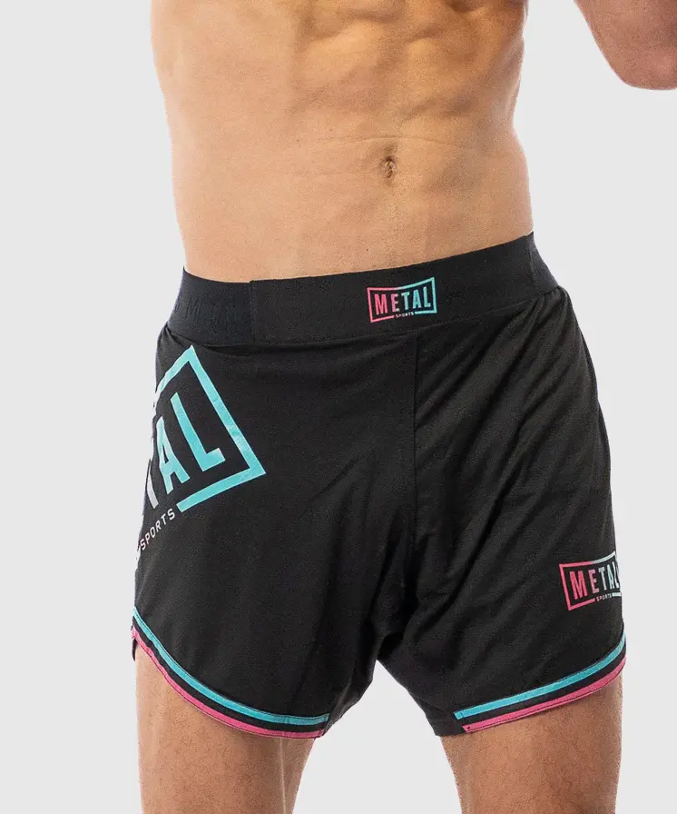Fightshort Metal Boxe Miami - Noir