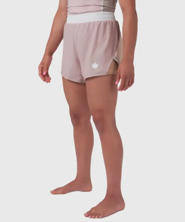Fightshort Pour Femme Kingz Hybrid - Beige/Rose