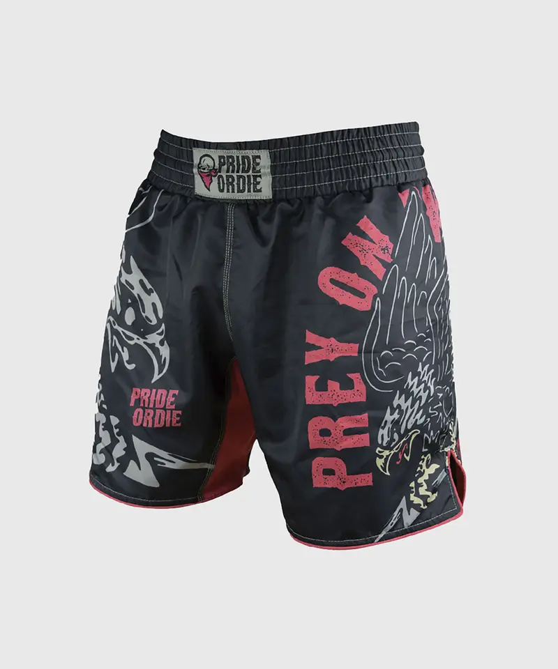 Fightshort Pride Or Die Prey On The Strong - Noir