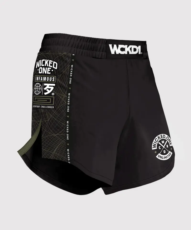 Fightshort Wicked One Element Metavers - Noir/ Kaki