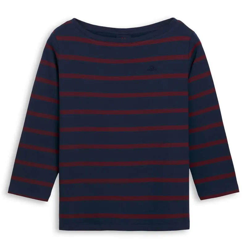 FRANCINE - T-Shirts & Top - T-Shirt - Woman - Blue Iris-Red Dahlia