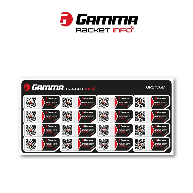 Gamma Racket Info Autocollants string Pack de 16