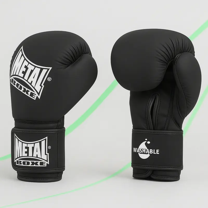 Gant de boxe noir LAVABLE – METAL BOXE