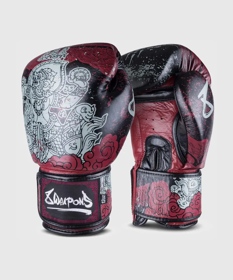 Gants De Boxe 8 Weapons Hanuman Yant - Noir/Rouge