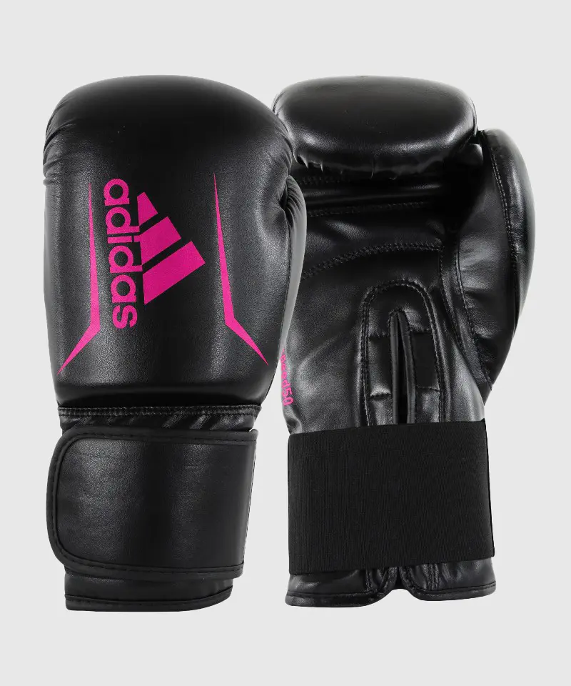 Gants de boxe Adidas Speed 50 - Noir/Rose