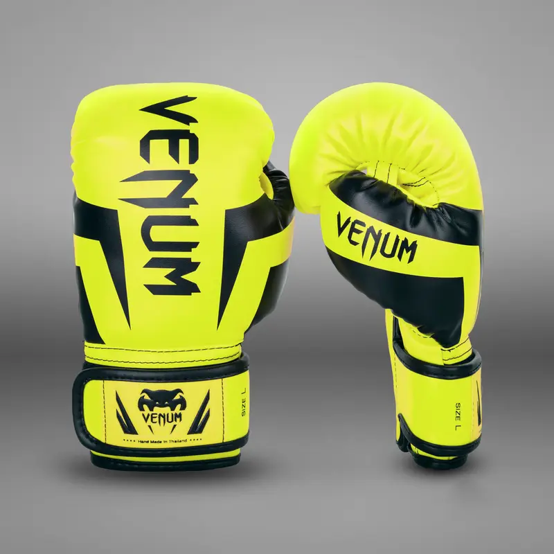 Gants de boxe enfant Venum Elite – Jaune Fluo