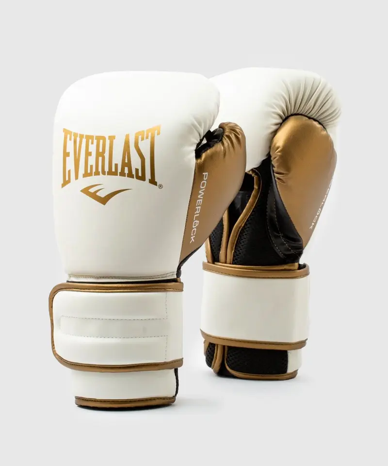 Gants De Boxe Everlast Powerlock 2R - Blanc/Or