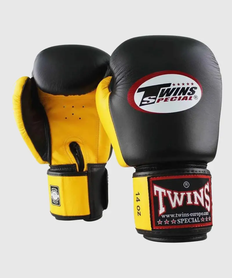 GANTS DE BOXE TWINS BGVL3 - NOIR / JAUNE