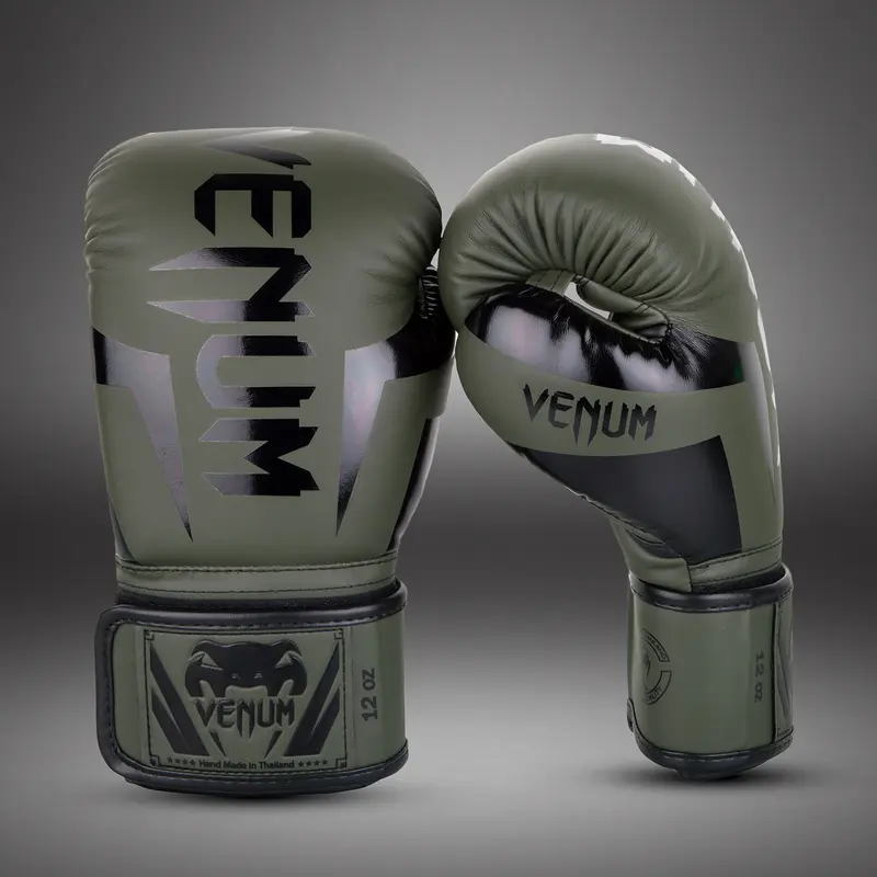 Gants de boxe Venum Elite - Kaki/Noir