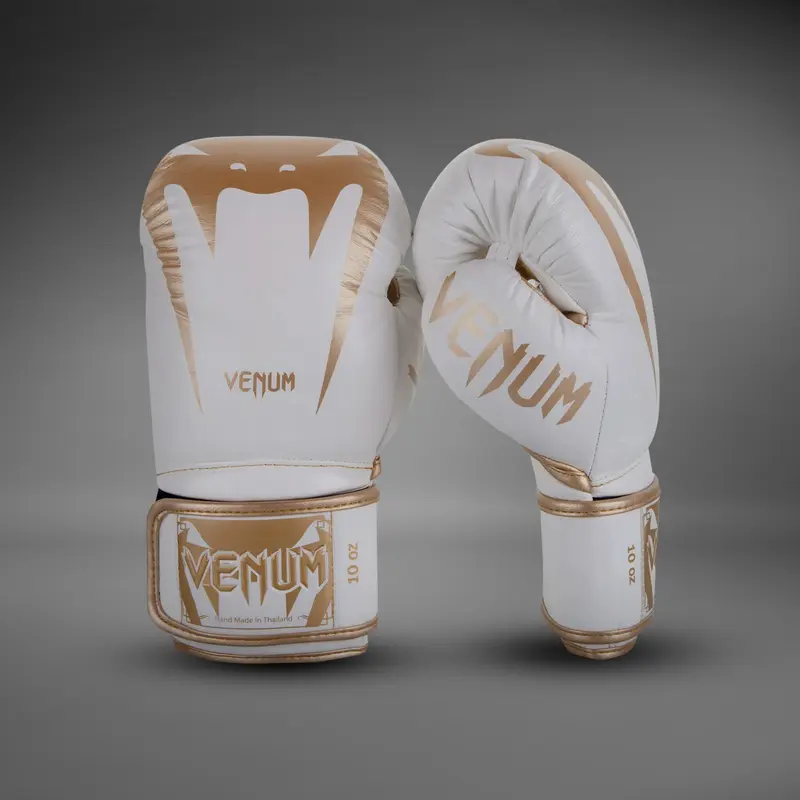 Gants de boxe Venum Giant 3.0 - Cuir Nappa - Blanc/Doré