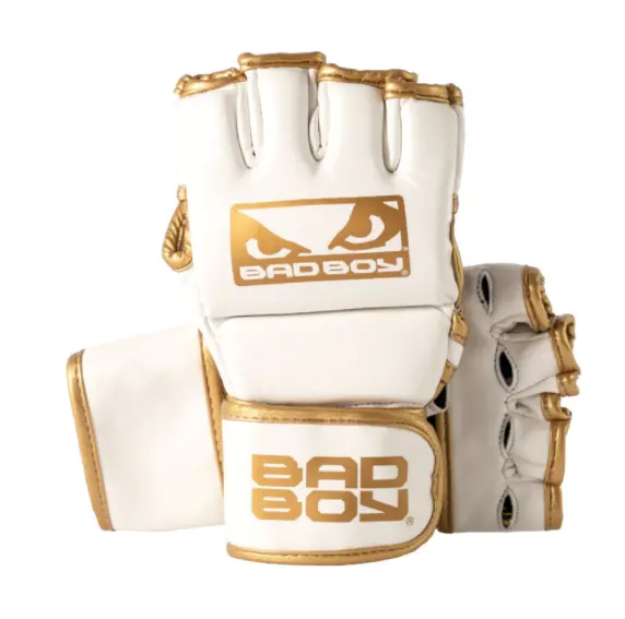 Gants de MMA Bad Boy Fashion - Avec Pouces - Blanc/Or