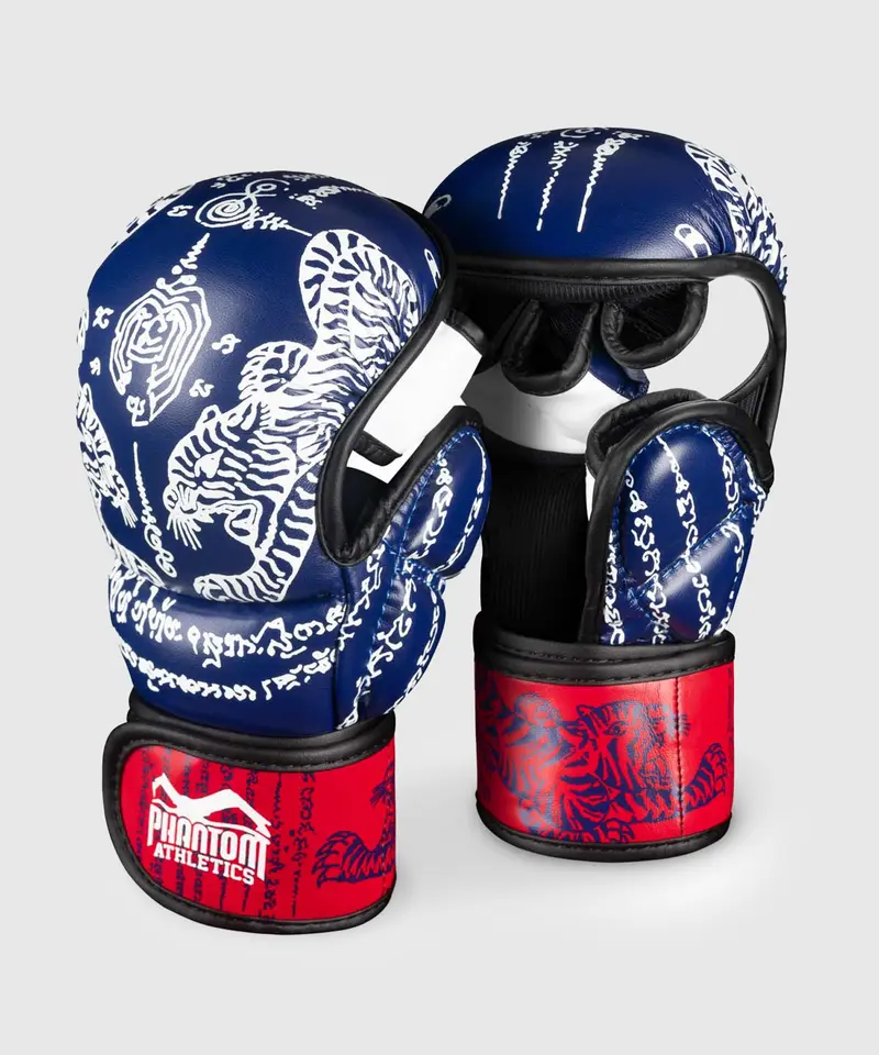 Gants De Mma Sparring Phantom Athletics Muay Thai - Bleu/Rouge