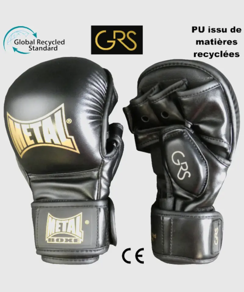 Gants De Sparring Mma Metal Boxe Grs - Noir/Gold