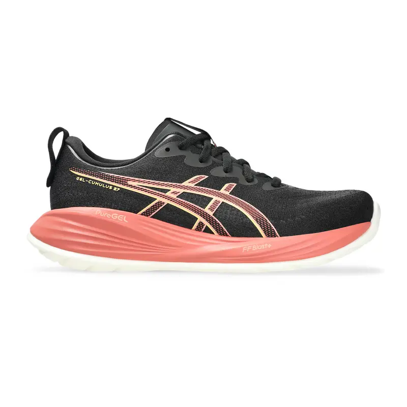 Gel-Cumulus 27 Chaussure De Running Sans Stabilisateurs Femmes-Noir,Corail